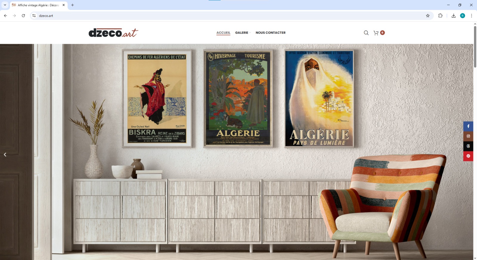 Site web Dzeco Art Affiche Vintage Algérie